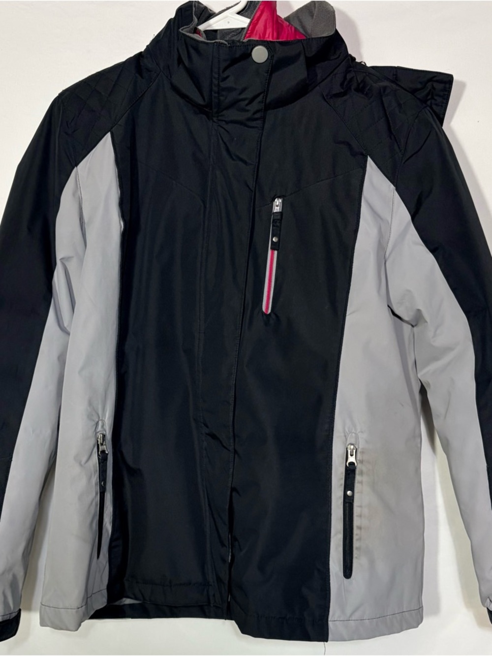 Below Zero Women’s L 3‑in‑1 Winter Jacket Black/Gray Waterproof – Flawed